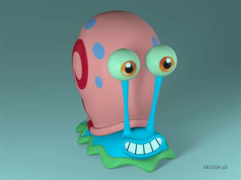 Gary The Snail 3d Model By Deleon3d