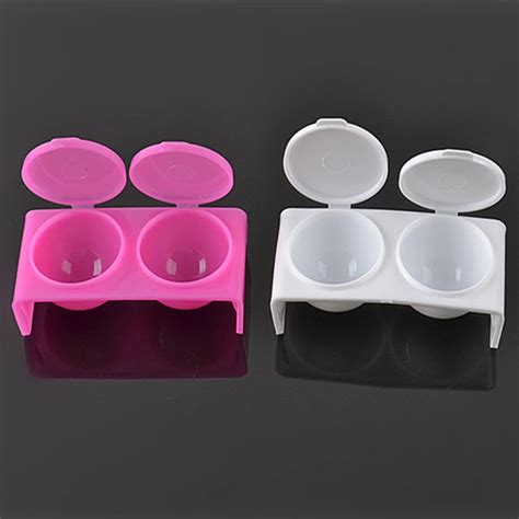 1pcs Practical Twin Dappen Dish Nail Art Acrylic Bowl Cup Plastic Manicure Monomer Tool Brushes