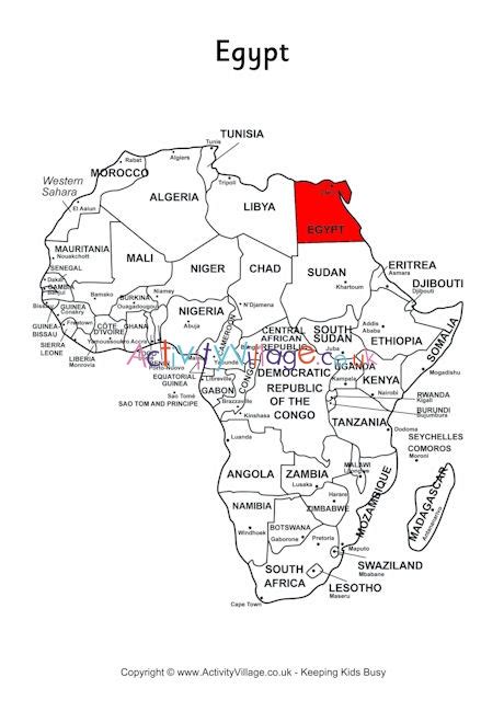 Egypt On Map Of Africa