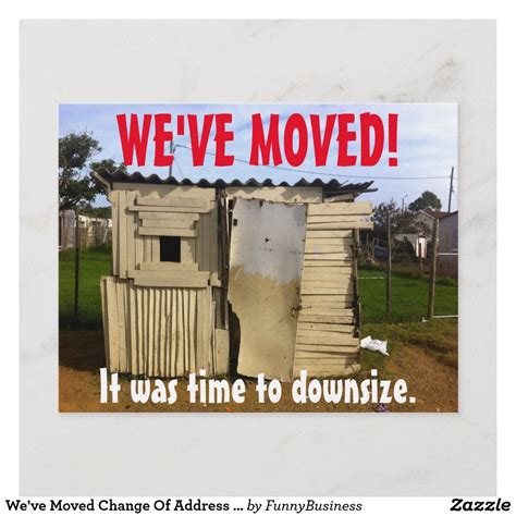 Weve Moved Change Of Address Postcard Zazzle Change Of Address