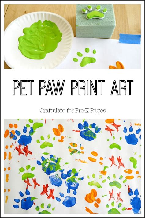 Pet Paw Print Art Pre K Pages Preschool Pet Activities Paw Print