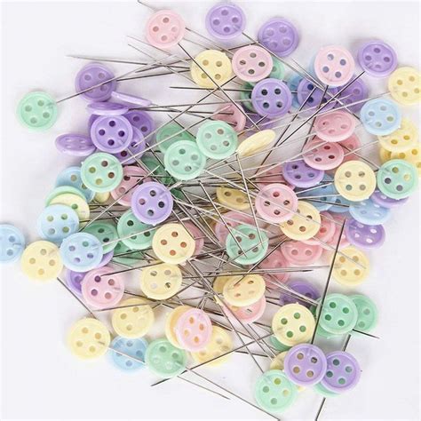 500 Pcs Flat Button And Flower Head Pinsstraight Pins Quilting Pins