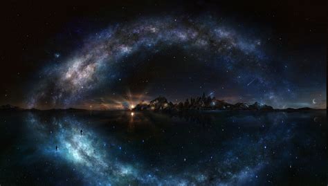 Wallpaper Digital Art Sky Milky Way Nebula Atmosphere Spiral