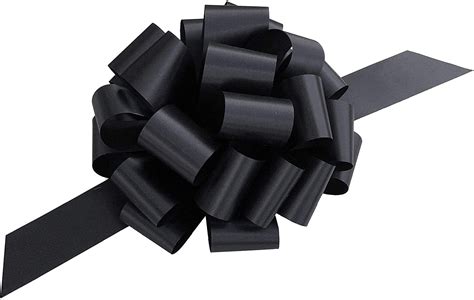 Large Black Ribbon Pull Bows 9 Wide Set Of 6 Halloween Funeral