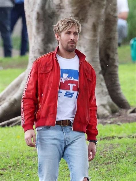 Buy Ryan Gosling The Fall Guy Red Bomber Jacket