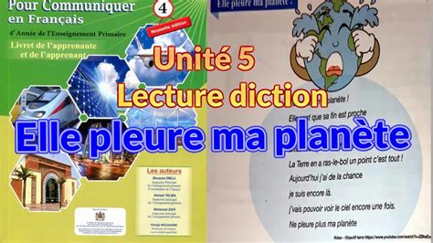 4°aep Lecture Diction Elle Pleure Ma Planète Ridan Youtube