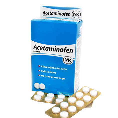 Acetaminofen Mk 500mg X 100 Tabletas Farmacias San Nicolás