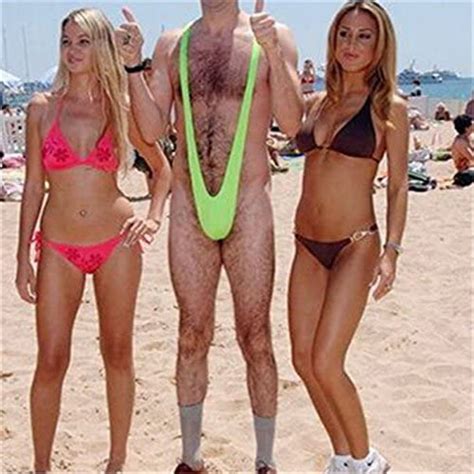 Amazon Com Sexy Borat Mankini Costume Swimsuit Mens Swimwear Thong One Size Fits For All
