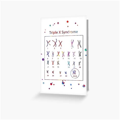 Triple X Syndrome Trisomy X Extra X Chromosome Greeting Card By Rosaliartbook Redbubble