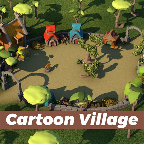 Cartoon Village 3d Model Cgtrader