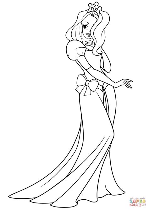 Pretty Princess Coloring Page Free Printable Coloring Pages