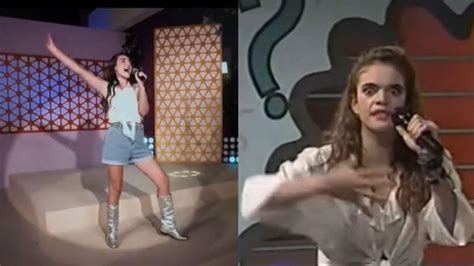 Aline Hernández en Ellas soy yo comparan show en vivo de 1991 en