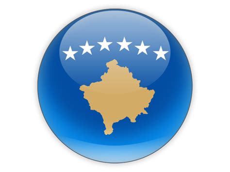 Round Icon Illustration Of Flag Of Kosovo