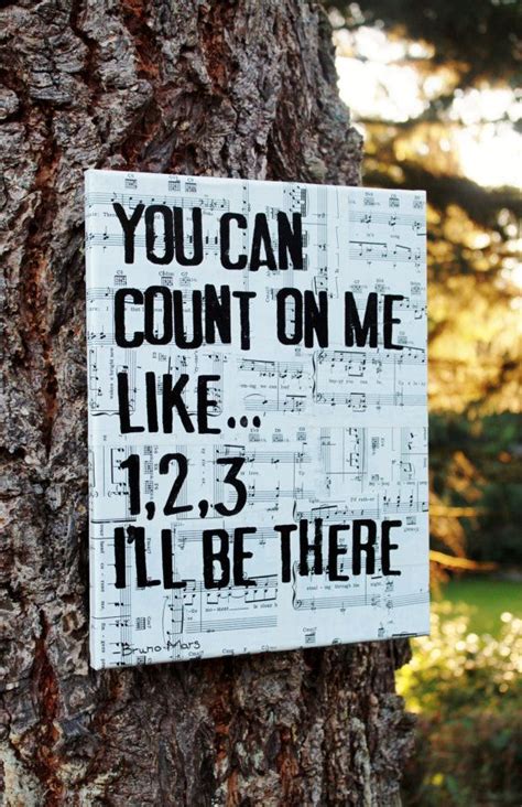 11x14 You Can Count On Me Bruno Mars Vintage Sheet By Houseof3 Bruno