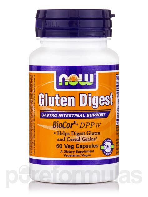 Gluten Digest 60 Veg Capsules Now Vitamins Nutritional Supplements