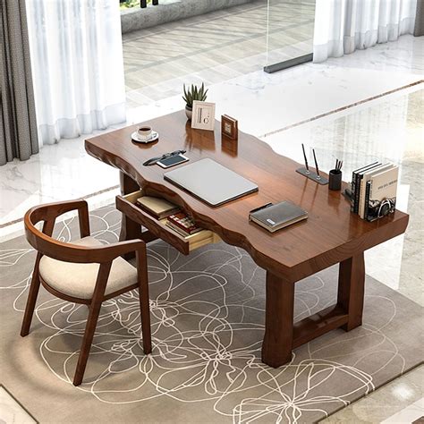 1200mm Modern Home Office Desk With Drawer Pine Wood Desk