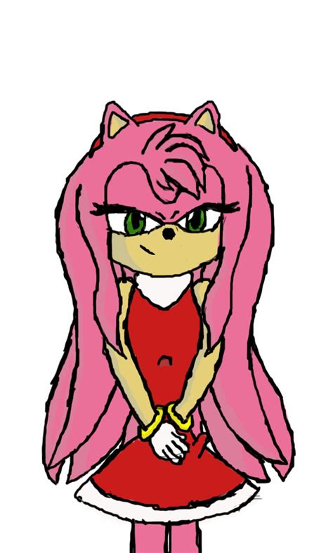 Long Haired Amy Rose Colored By Deltaemerald On Deviantart