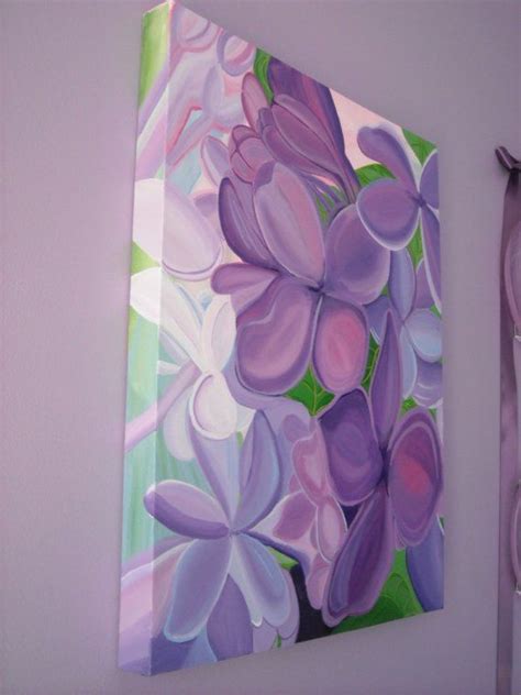 Lovely Lilacs 16x20 Original Acrylic Purple Painting Etsy Purple