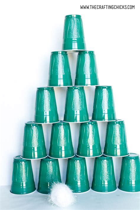 Stacking Cups Christmas Tree Game The Crafting Chicks