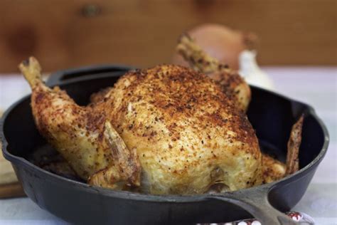 How To Grill A Whole Chicken Cast Iron Skillet Recipe Cooking Outdoors