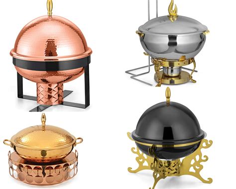 Luxury Food Warmer Chafing Dish Buffet Copper Best For Wedding Indian Copper Tableware