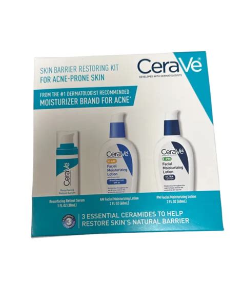 Cerave 3 Pack Am Pm Skin Barrier Acne Restoring Kit Exp 2024 2800