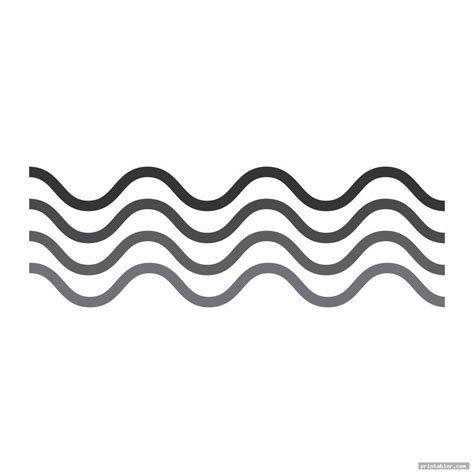 Printable Wave Stencil Image