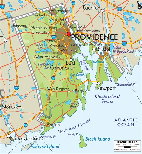 Map Of Quahog Rhode Island States Of America Map