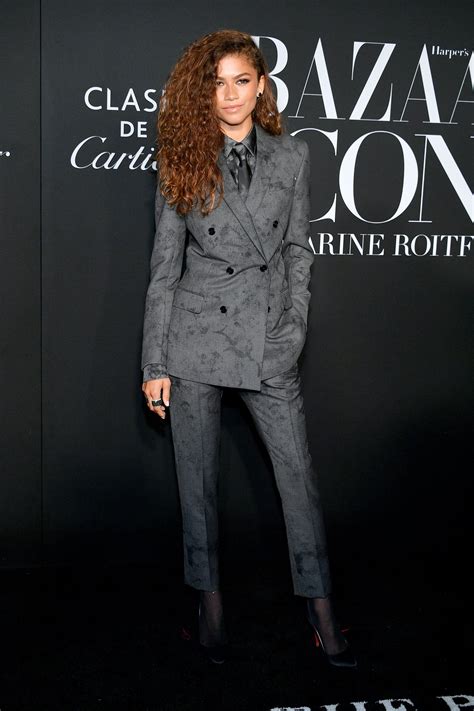 Zendaya Wears Berluti Suit To The 2019 Harpers Bazaar Icons Party