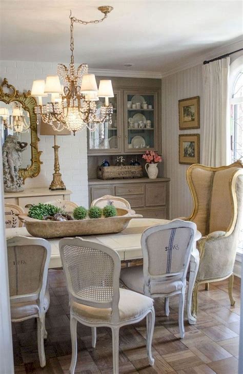 Cool French Country Dining Room Table Decoration Ideas 13 French