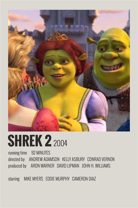 Alternative Minimalist Movieshow Polaroid Poster Shrek 2 Movie
