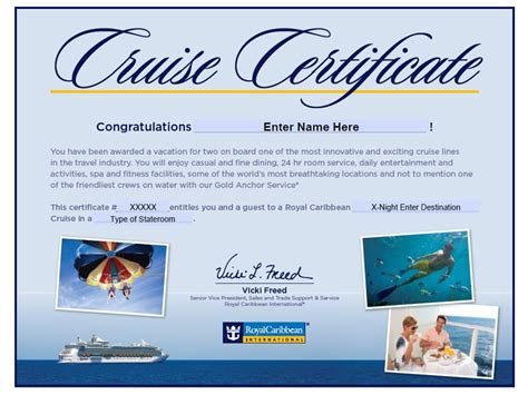 Cruise T Certificate Template Free