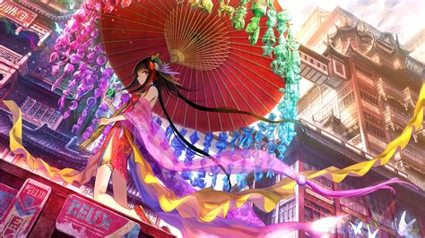 Traditional Dress Girl Anime Wallpaperhd Anime Wallpapers4k