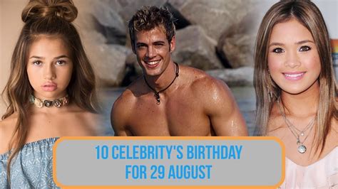 10 Celebritys Birthday For 29 August Youtube