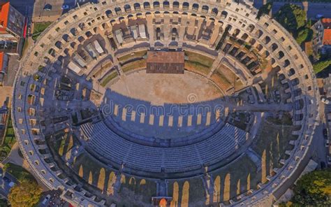 Arena Ancient Roman Amphitheater In Pula Editorial Stock Photo Image