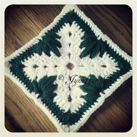 Leaf Stitch Granny Square | Craftsy | Granny square crochet, Granny square, Crochet square patterns
