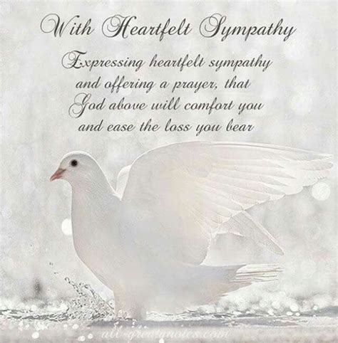 On The Wings Of A Snow White Dove Inspirational Sympathy Quotes