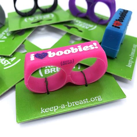 I Love Boobies Two Finger Ring Pink Official Keep A Breast Foundation