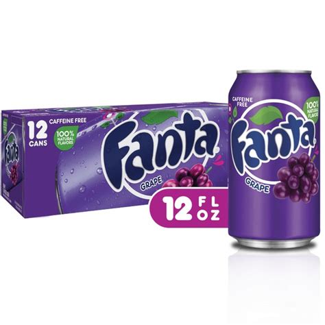 Fanta Grape Soda Fruit Flavored Soft Drink 12 Fl Oz Instacart