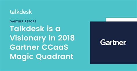 18 years of 100% cloud technology experience makes five9® the top cloud contact solution Talkdesk Named a Visionary in 2018 Gartner Magic Quadrant ...