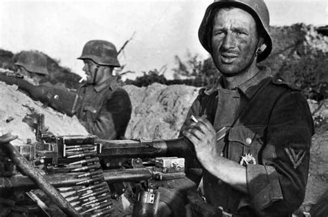 Wehrmacht Soldiers With Mg34 Dimitrijewka Eastern Front July 1942