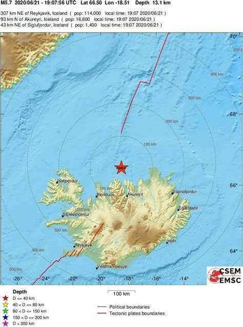 Strong Shallow M60 Earthquake Hits Iceland Ongoing Intense