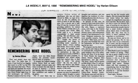 Remembering Mike Hodel May 6th 35th Anniversary Of His Death Steve