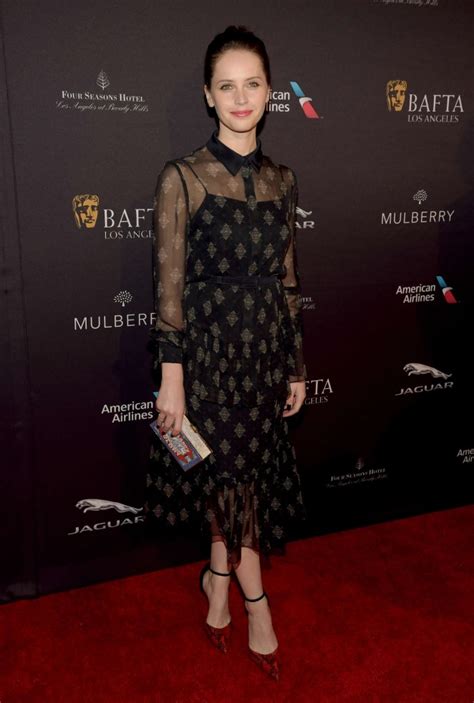 Felicity Jones Wears Erdem At The 2015 Bafta La Tea Party Fashion Sizzle