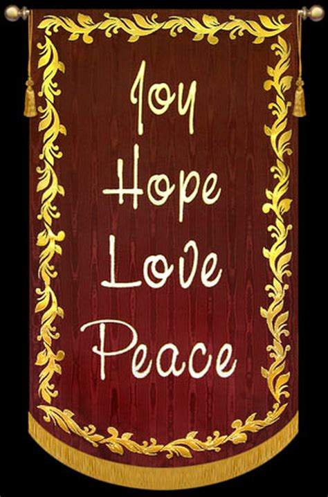 Joy Hope Love Peace Christian Banners For Praise And Worship