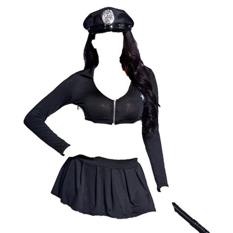 women naughty police roleplay costume schoolgirls cop lingerie uniform clubwear wish