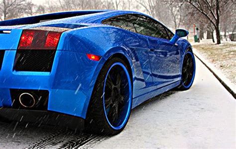Blue Lamborghini Gallardo With Matching Black Wheels I