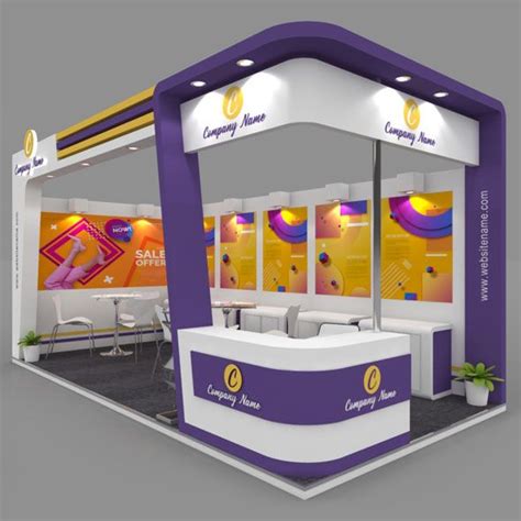 Exhibition Booth D Model X Mtr Exhibition Stall Design Envato