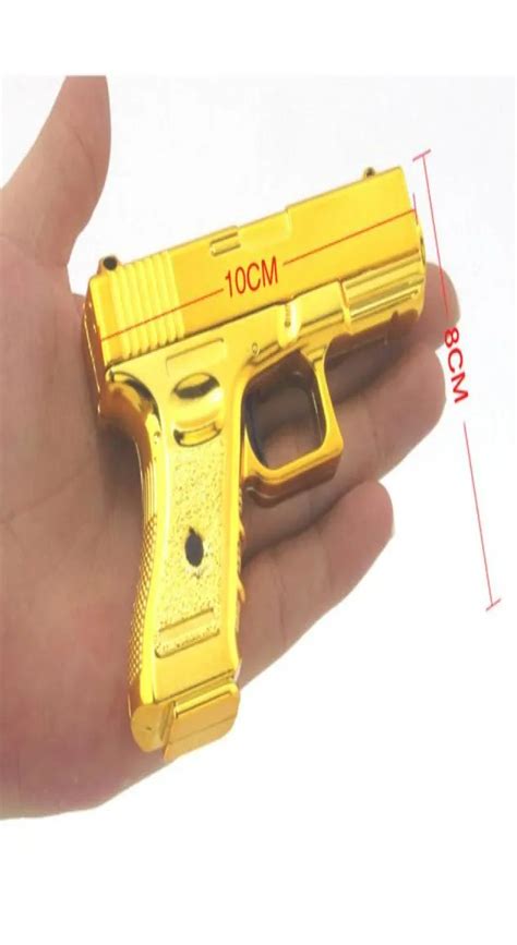 Beretta Colt Desert Eagle Glock 16 Toy Gun Model Mini Alloy Pistol Gold