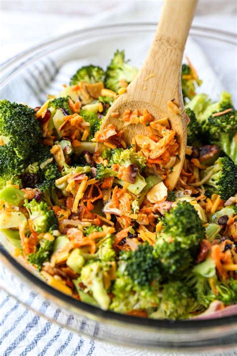 Simple, fresh salad ingredients and a beautiful vinegar and honey creamy dressing. Broccoli Salad with Honey Mustard Dressing | Pickled Plum ...